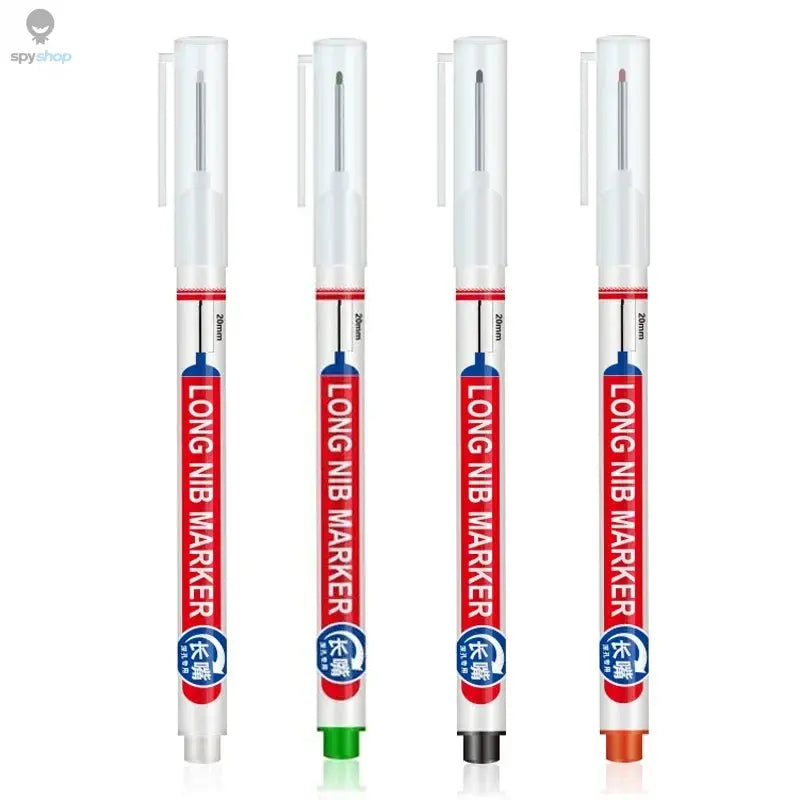 4Pcs/Set 20mm Deep Hole Long Nib Head Markers For Metal Perforating Pen Waterproof Bathroom Woodworking Decoration Multi-Purpose Spy-shop.com