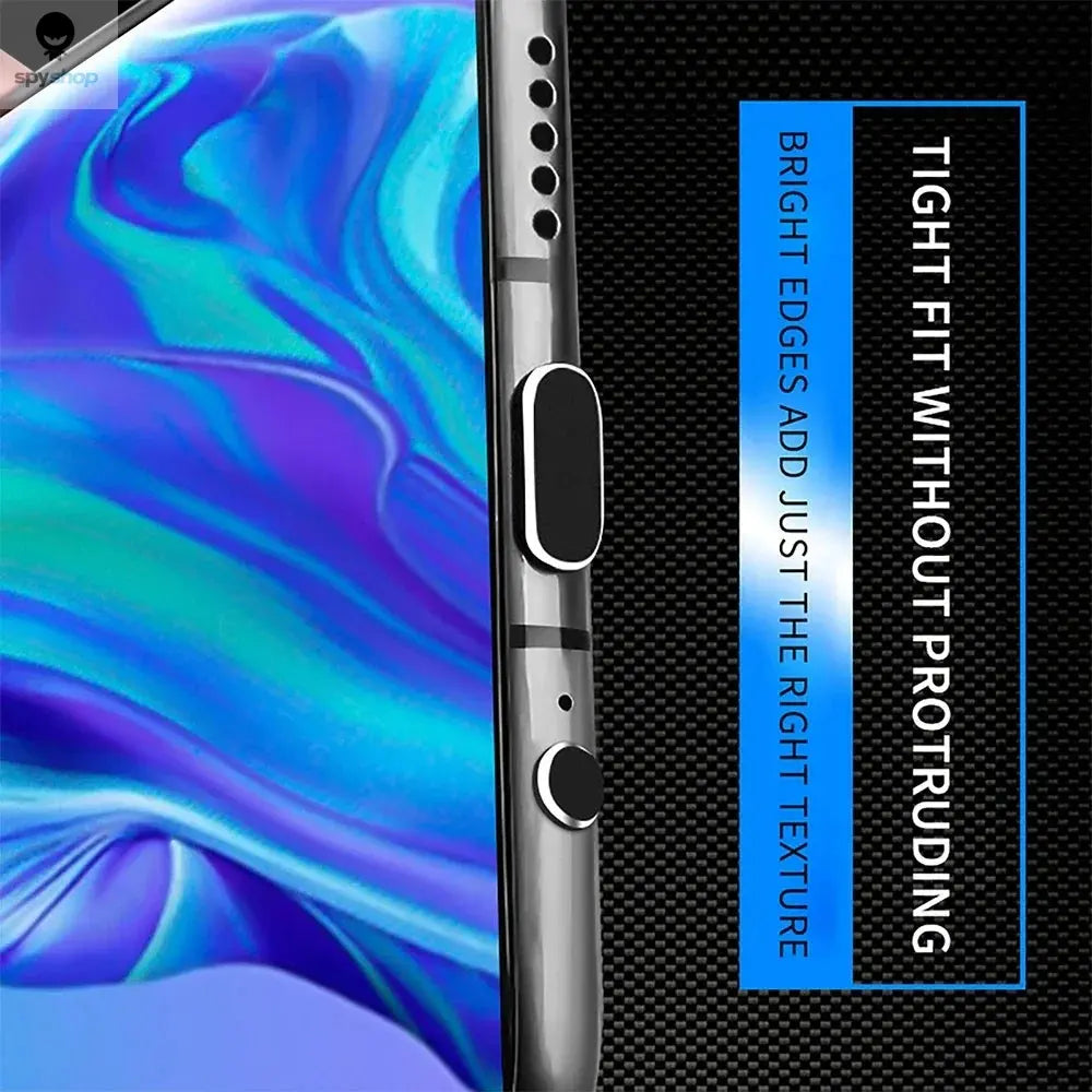 4Pcs USB C Dust Plug With Cleaning Brush Anti Dust USB-C Plug Cover Charging Port Cover Caps For iphone Samsung All Smart Phone Spy-shop.com