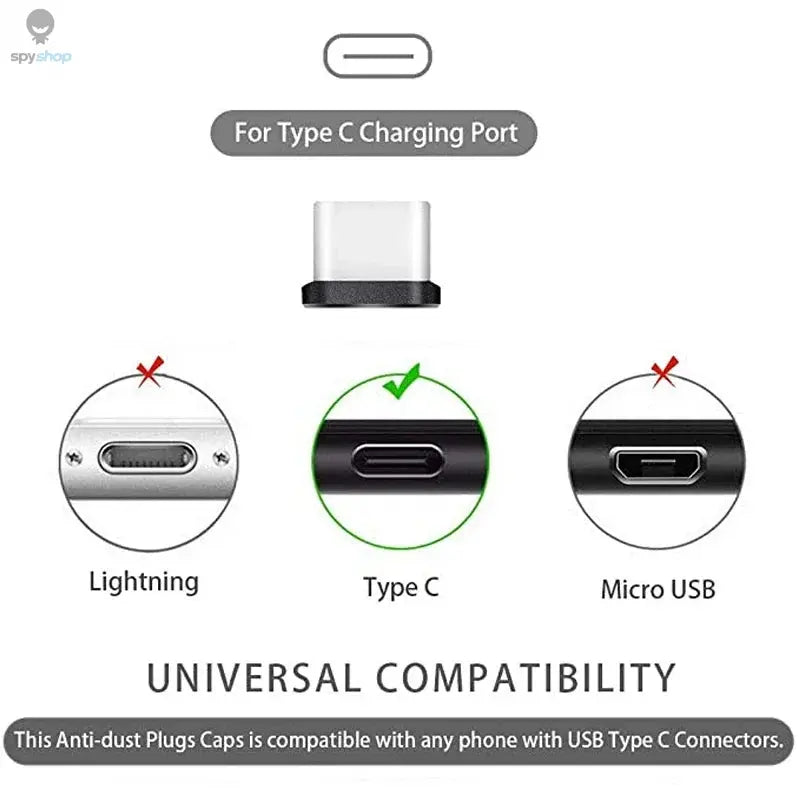 4Pcs USB C Dust Plug With Cleaning Brush Anti Dust USB-C Plug Cover Charging Port Cover Caps For iphone Samsung All Smart Phone Spy-shop.com