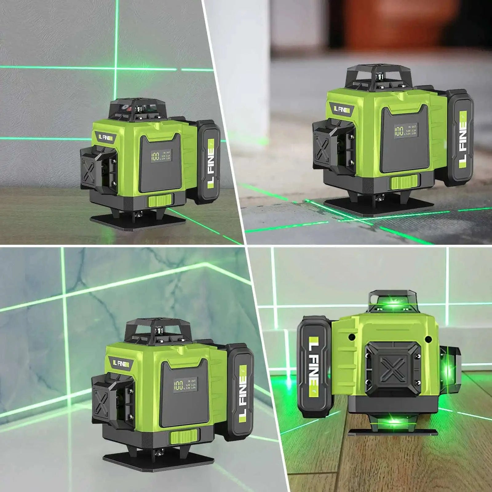 4D Laser Level with 360° Green Beam Projection-Red 4D 16 line with a cloth bag / Poland
