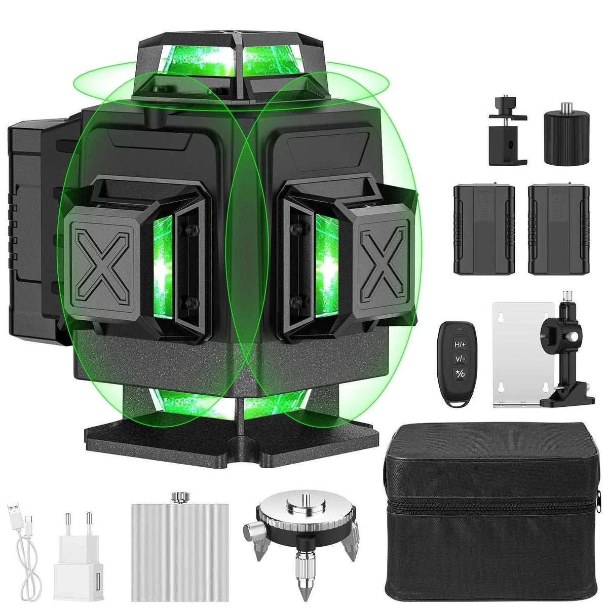 4D Laser Level with 360° Green Beam Projection-Red 4D 16 line with a cloth bag / Poland