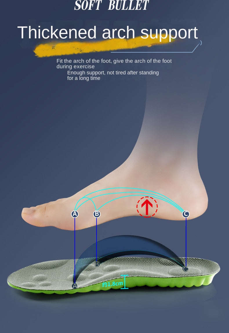 4D Massage Insoles with Arch Support for Daily Comfort-blue / 35-36(230mm)