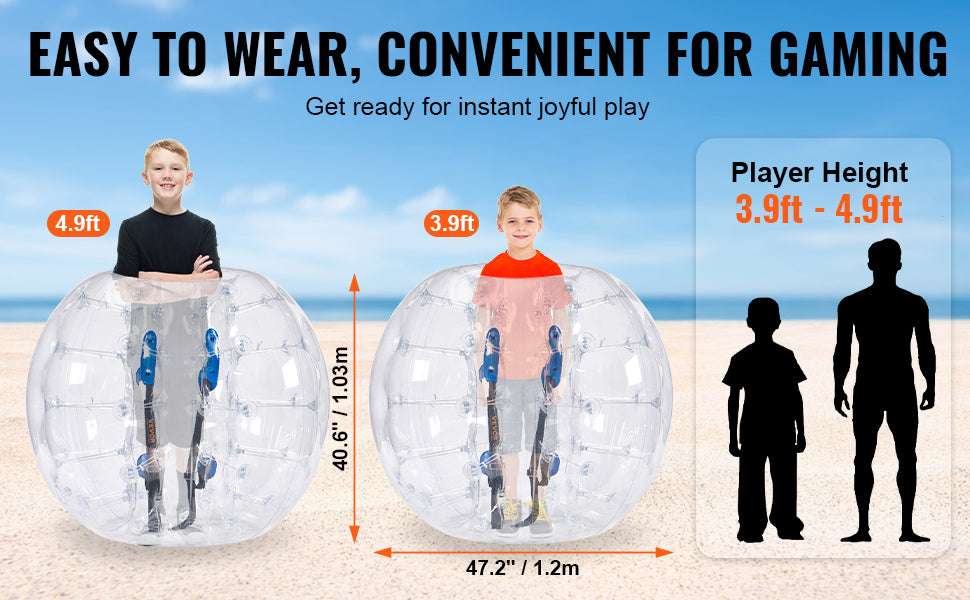 4FT Inflatable Bumper Ball Zorb for Kids & Teens PVC Body Ball-1pcs / spain