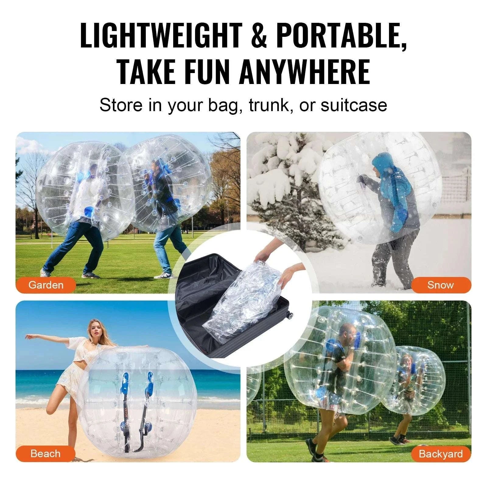 4FT Inflatable Bumper Ball Zorb for Kids & Teens PVC Body Ball-1pcs / spain