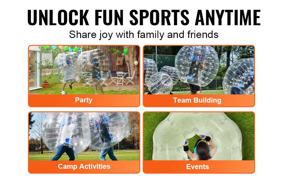 4FT Inflatable Bumper Ball Zorb for Kids & Teens PVC Body Ball-1pcs / spain