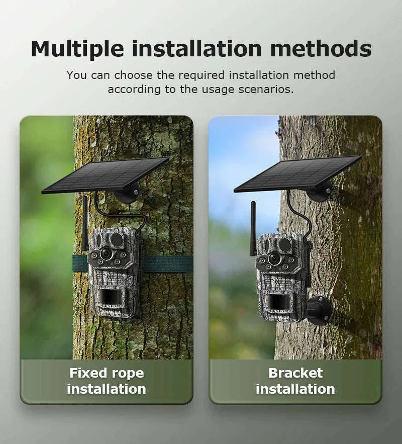 4G 2K 5MP Trail Camera with PIR Motion Detection & Night Vision-only Cam 32GB / france