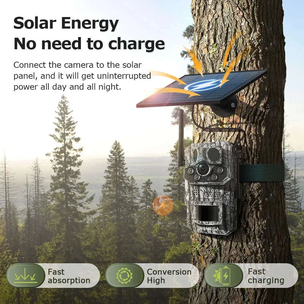 4G 2K 5MP Trail Camera with PIR Motion Detection & Night Vision-only Cam 32GB / france