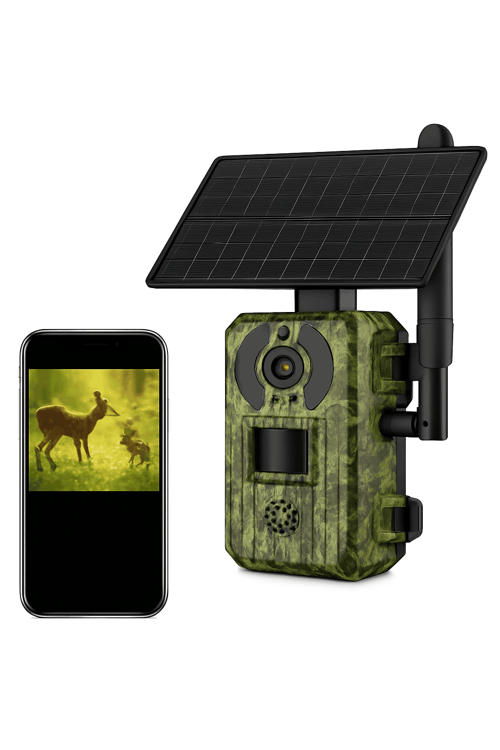 4G Cellular 2K Solar PIR Motion Activated Trail Camera IP66 Night Vision-EU 4G Trail Cam 64G / China Mainland