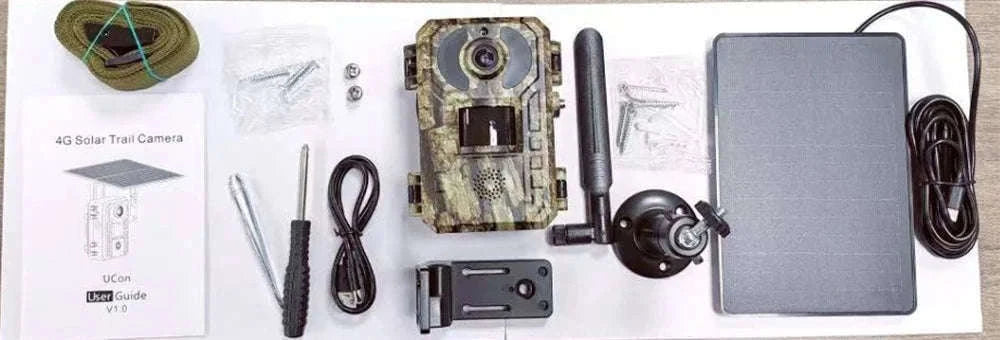 4G Cellular 2K Solar PIR Motion Activated Trail Camera IP66 Night Vision-EU 4G Trail Cam 64G / China Mainland