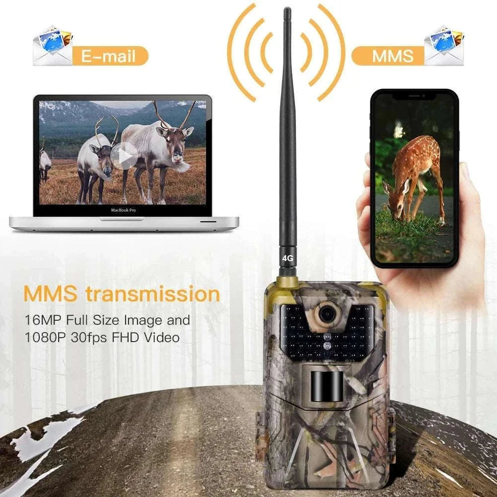 4G Cellular Trail Camera 20MP 1080P Night Vision Hunting Camera-EU Version