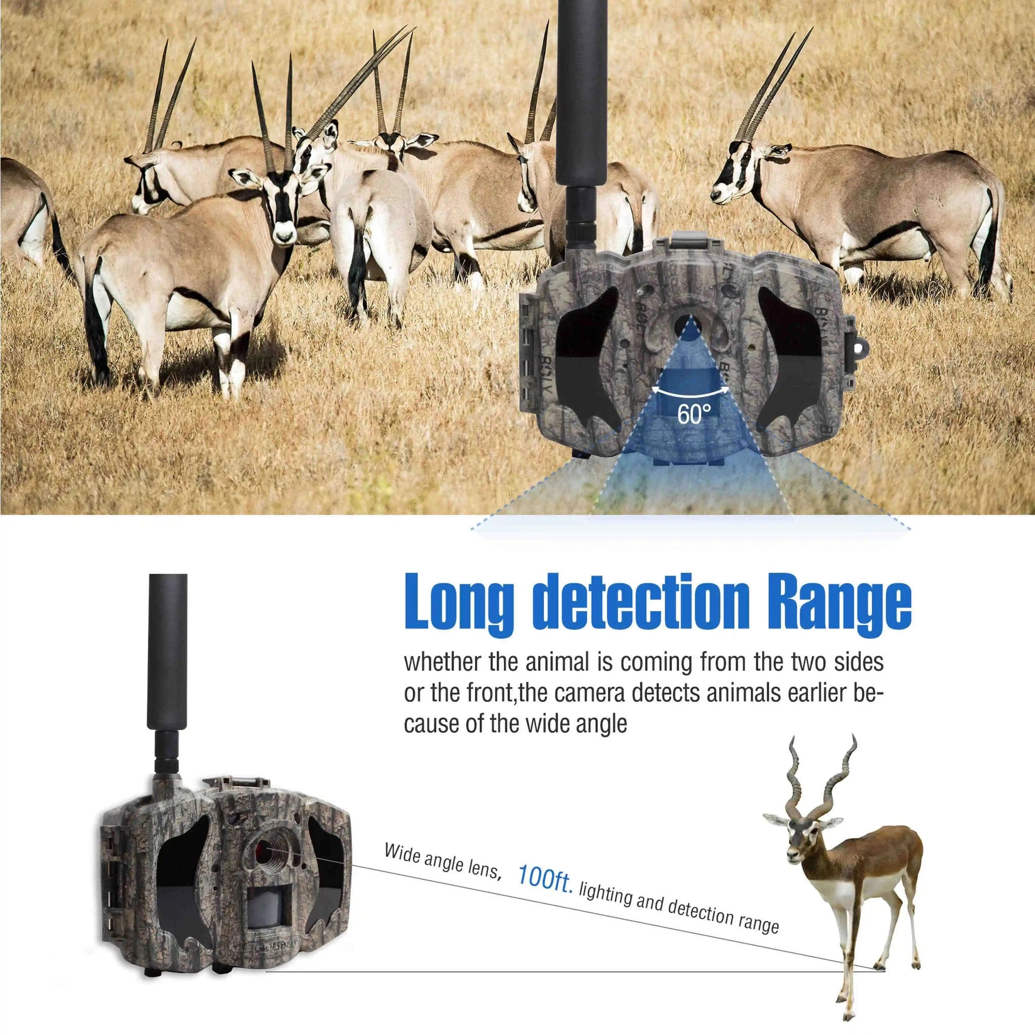 4G Cellular Trail Camera 36MP 1080P Night Vision IP66-Default Title