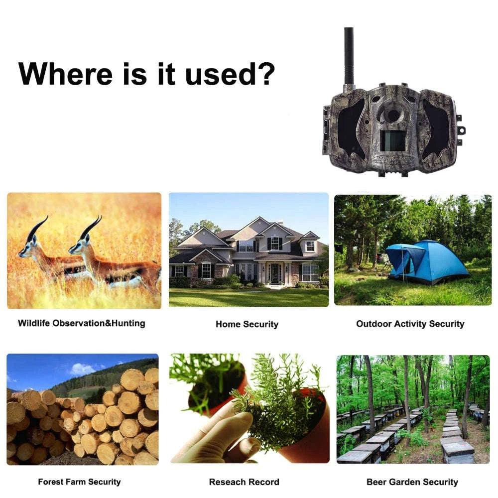 4G Cellular Trail Camera 36MP 1080P Night Vision IP66-Default Title