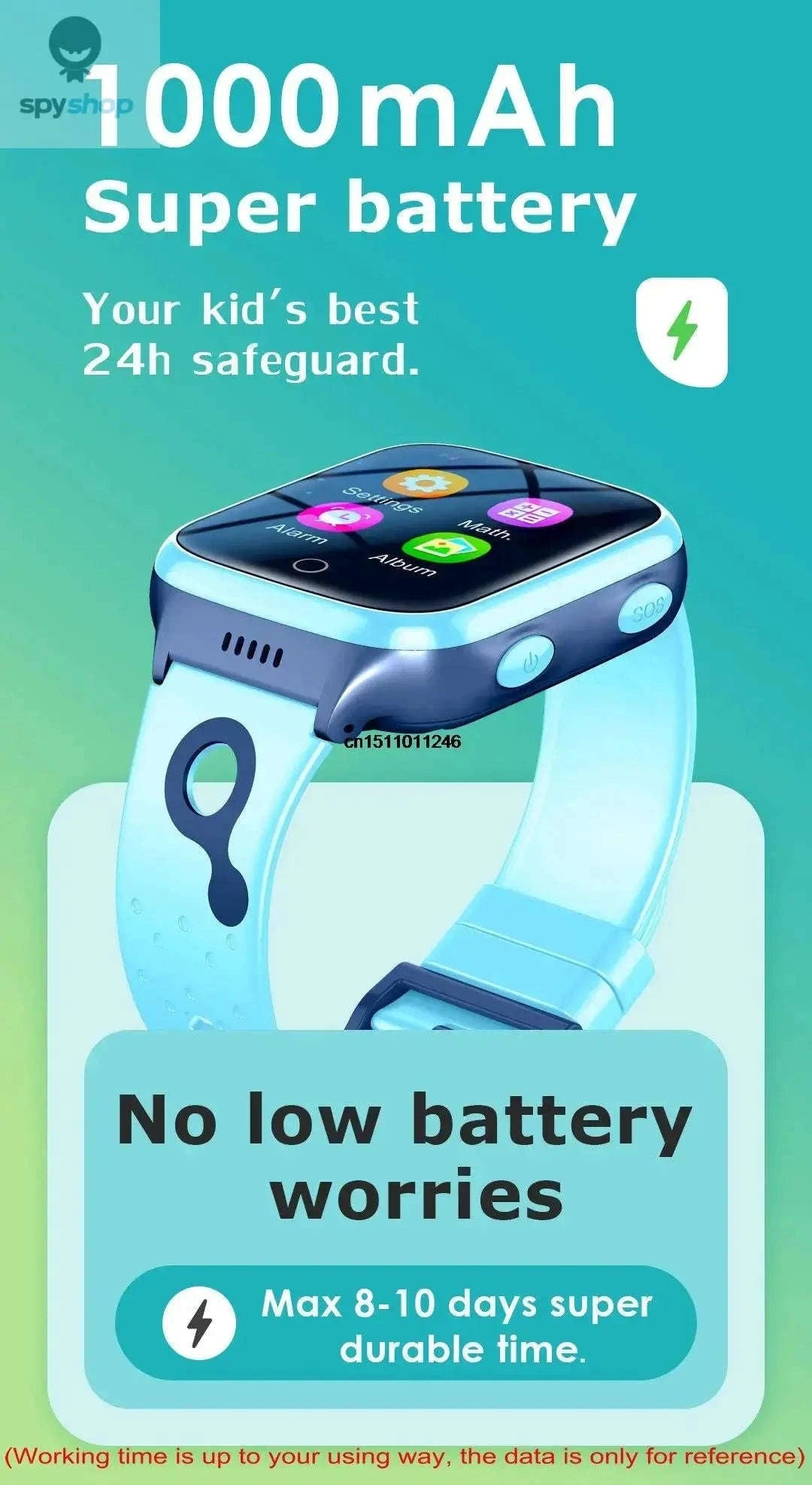 4G Kids Smart Watch – GPS Safety, Video Calls, All‑Day Wear-black with box / Asia version