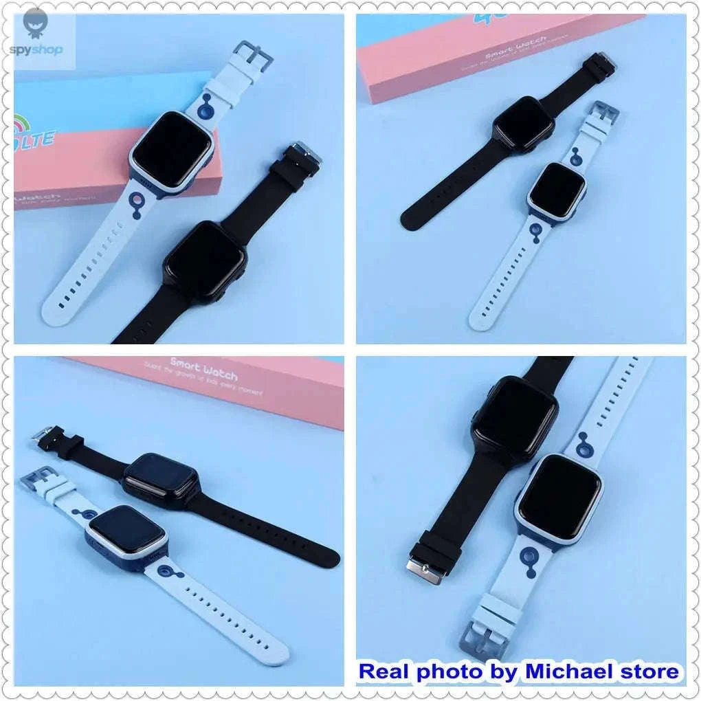 4G Kids Smart Watch with GPS, Video Calls, and SOS Alerts-Black / Asia version