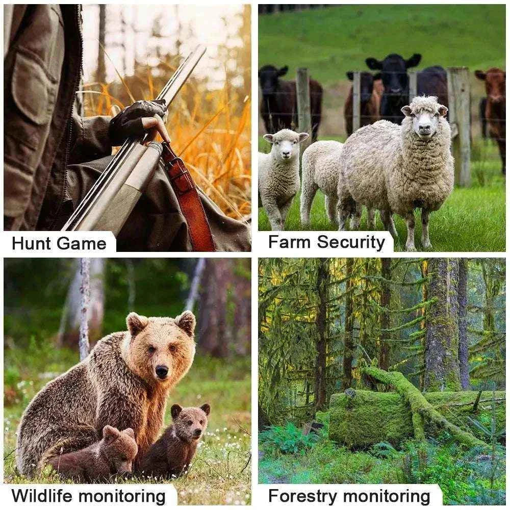 4G LTE Hunting Trail Camera with Solar Panel for Remote Wildlife Monitoring