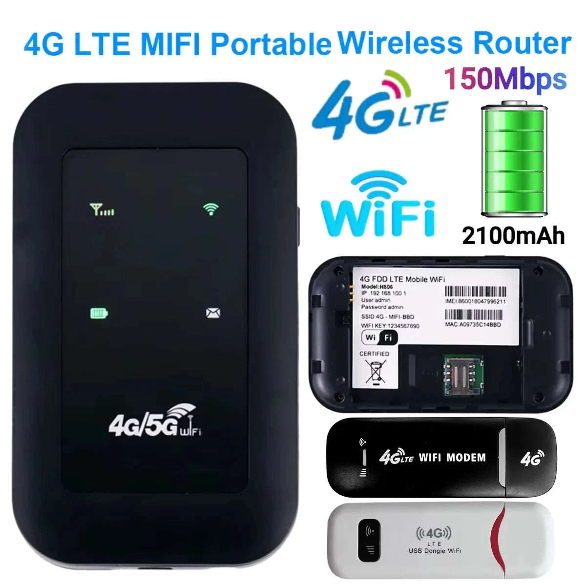 4G LTE Router & WiFi Repeater with SIM Hotspot Capability-usb plug