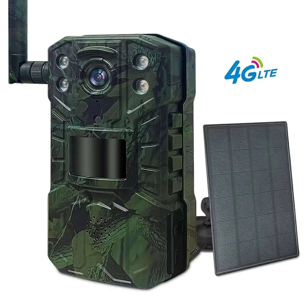 4G LTE Solar Hunting Trail Camera with 14MP and 30M Night Vision-US regulations