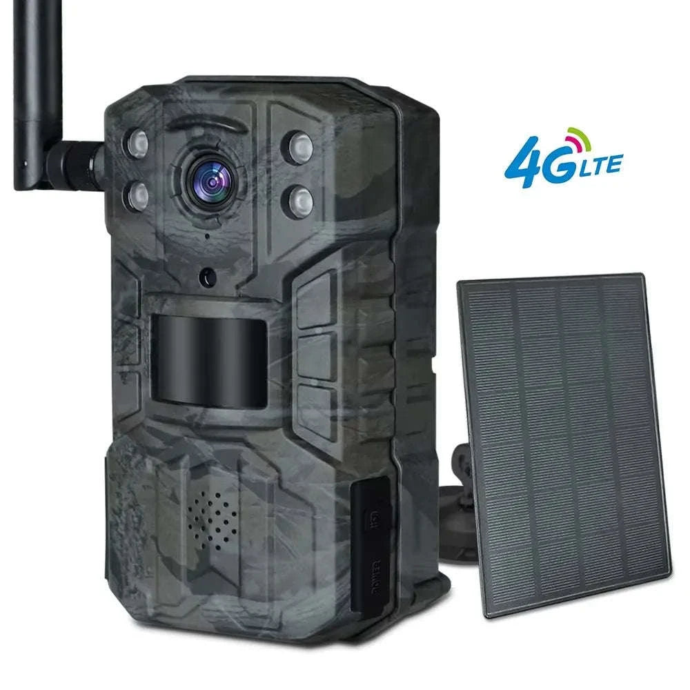 4G LTE Solar Hunting Trail Camera with 14MP and 30M Night Vision-US regulations