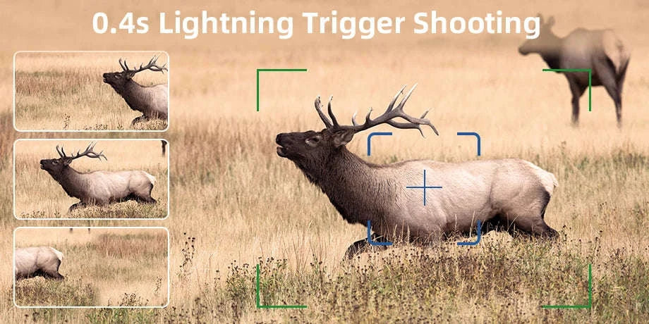4G LTE Trail Camera with App Control, 2.7K Night Vision-EU Plug-64GB