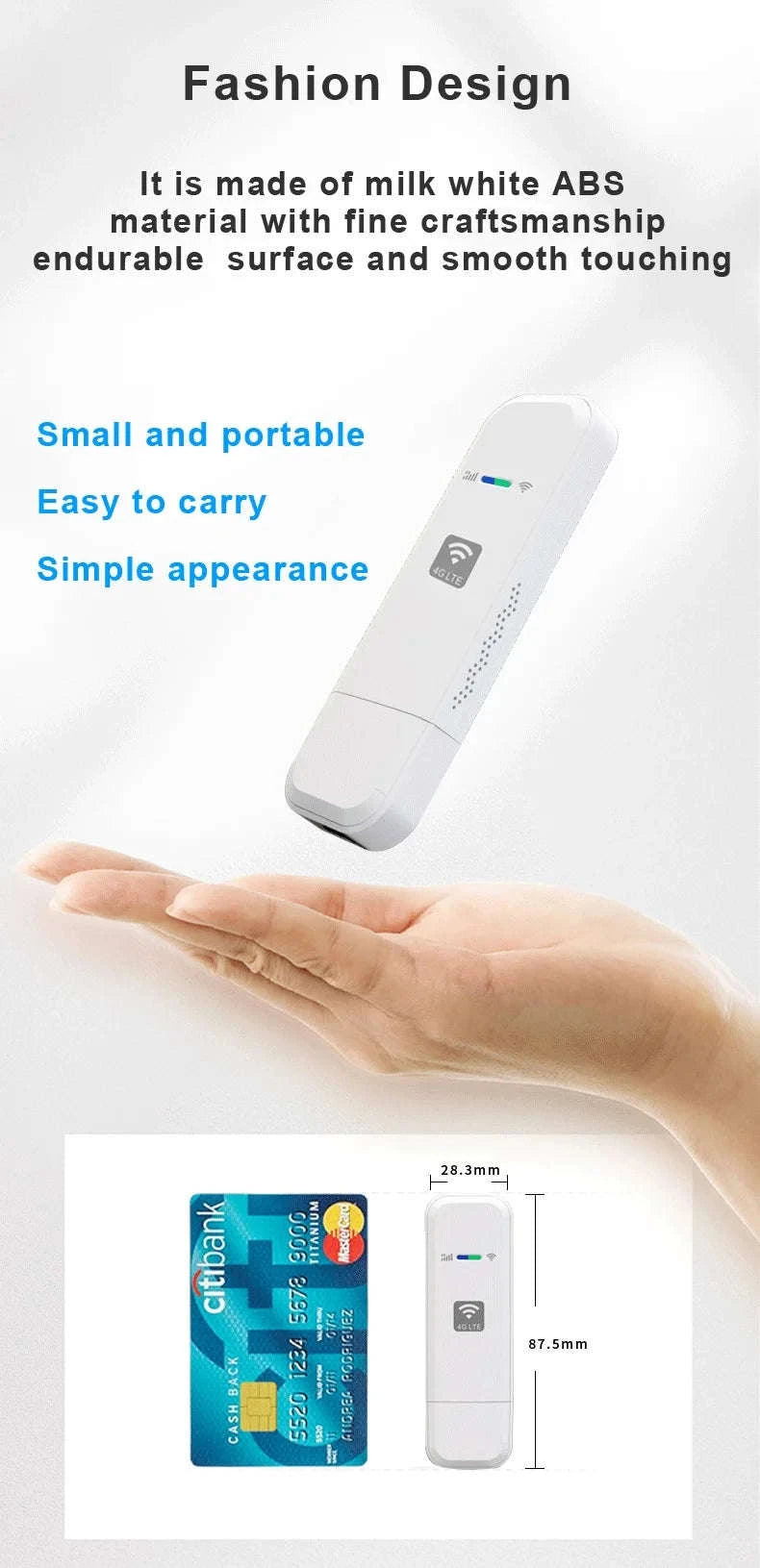 4G LTE USB WiFi Router with Nano SIM Card Support-Europe version / EU Version