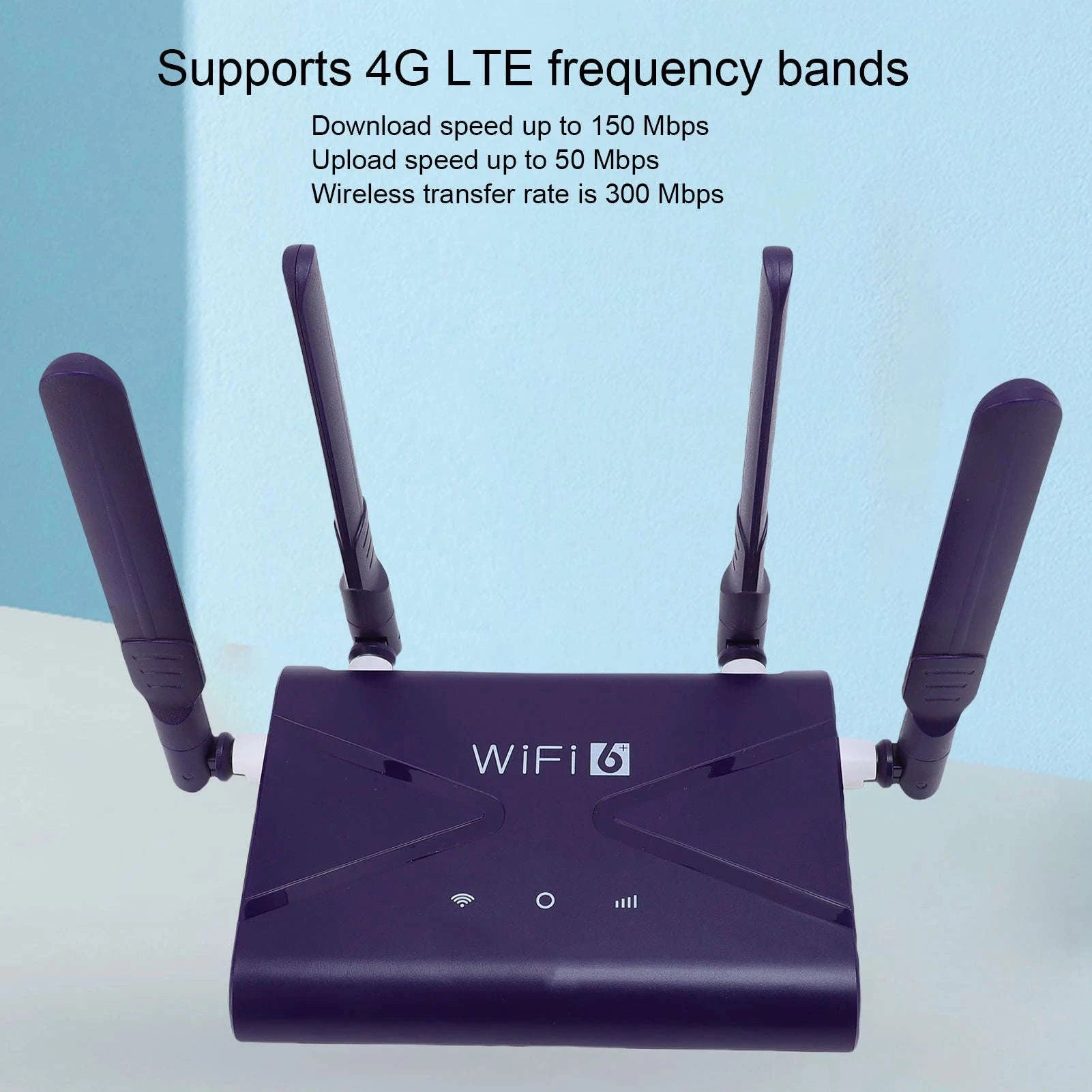 4G LTE Wireless Router 300Mbps with SIM Card Slot and 4 Antennae-1Set