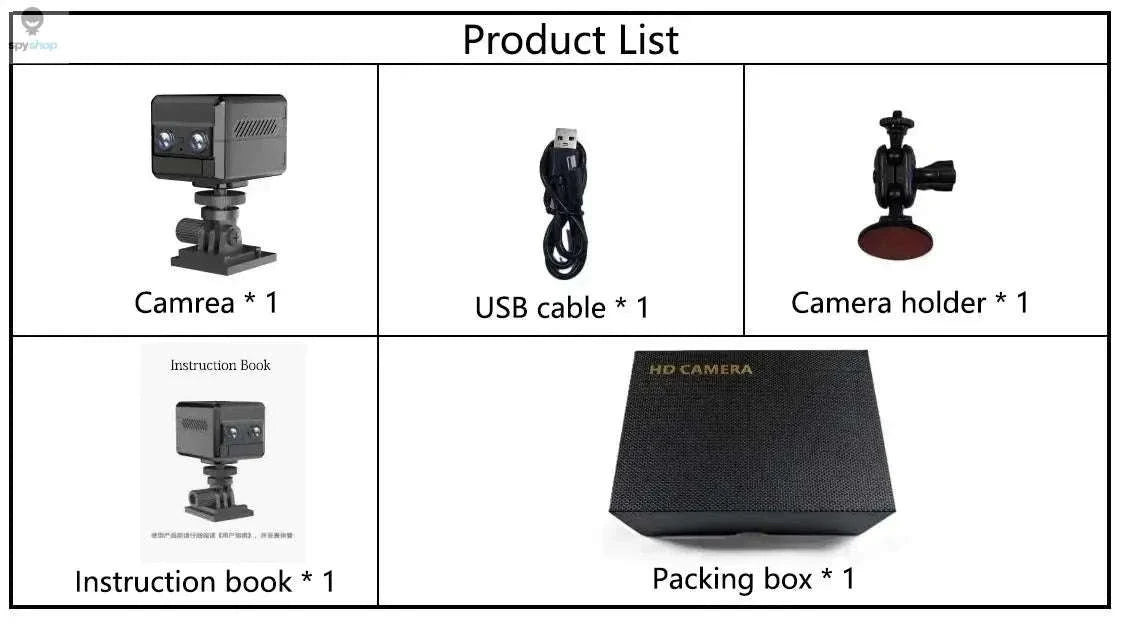 4G Mini 4K Dual‑Lens Camera – 6X Zoom, Night Vision, Two‑Way Intercom-EU Camera Add 64G TF / Type-C