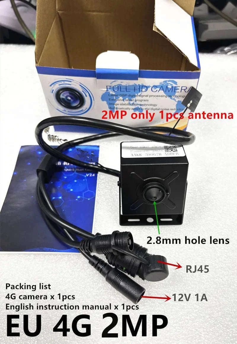 4G SIM Card Mini Camera with HD Viewing and Motion Alerts-2MP Wide Angle lens