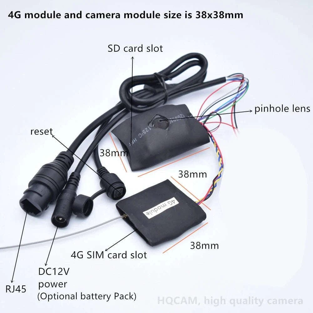 4G SIM IP Camera Module with 5MP Pinhole Lens-2MP 4G add battery