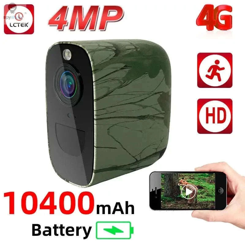 4G SIM Security Camera 4MP Full-Color, Battery Powered-4MP 4G Cam No Card / CHINA