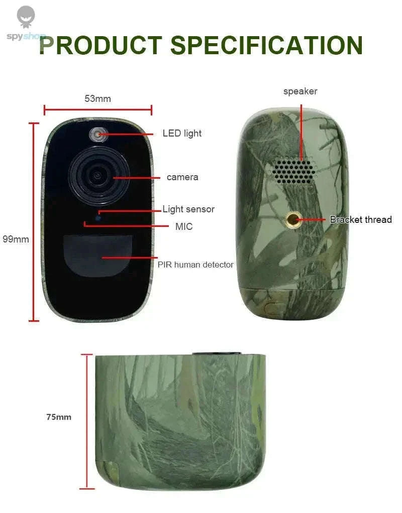 4G SIM Security Camera 4MP Full-Color, Battery Powered-4MP 4G Cam No Card / CHINA