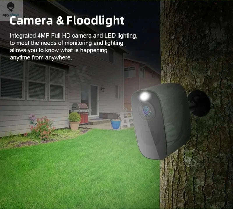 4G SIM Security Camera 4MP Full-Color, Battery Powered-4MP 4G Cam No Card / CHINA