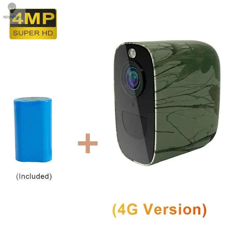 4G SIM Security Camera 4MP Full-Color, Battery Powered-4MP 4G Cam No Card / CHINA