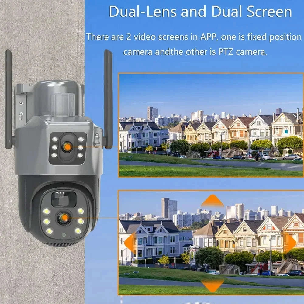 4G Solar Dual Lens Outdoor Security Camera 8MP 4K PIR Human Detection-EseeCloud 4G Solar / Poland
