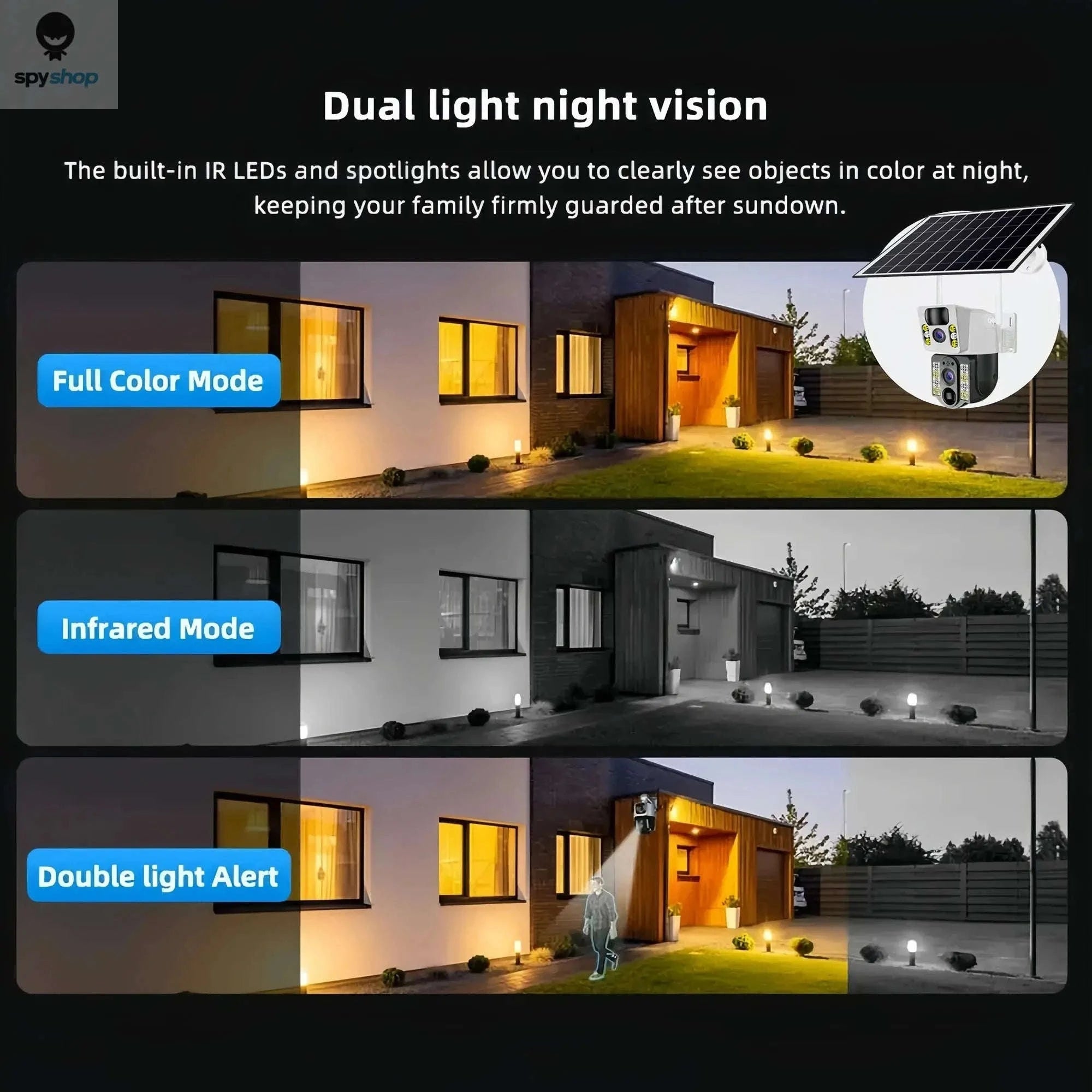 4G Solar IP Security Camera – 8MP Dual Lens Outdoor Surveillance-WIFI Camera No Card