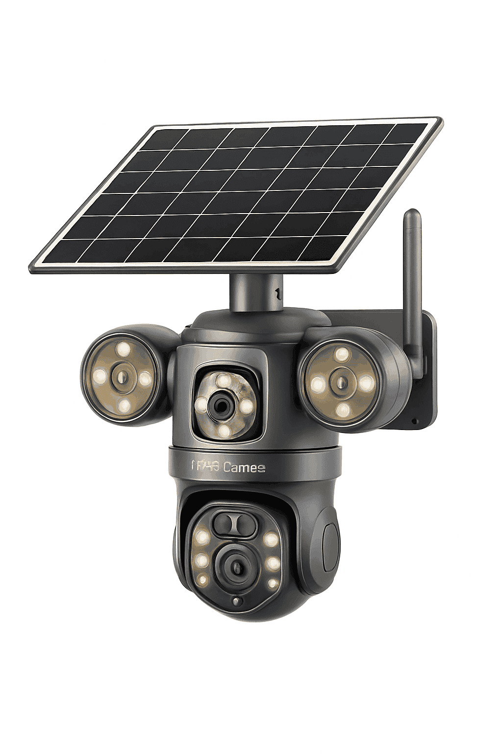4G Solar Outdoor Security Camera with Triple Lens and PIR Detection-4G camera add 128GB / Poland