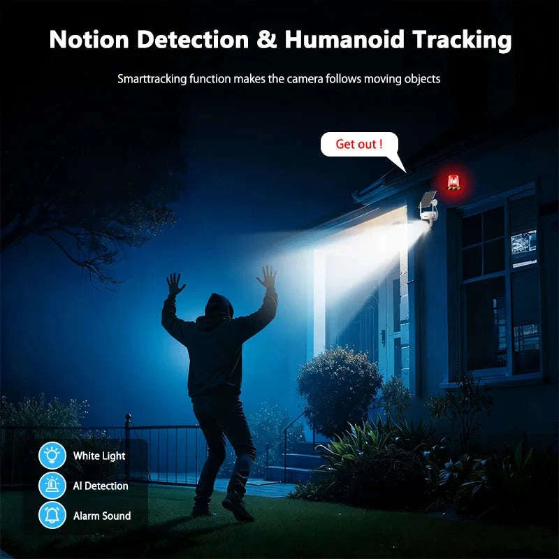 4G Solar-Powered 3MP Outdoor Security Camera with Color Night Vision-US4G / United States