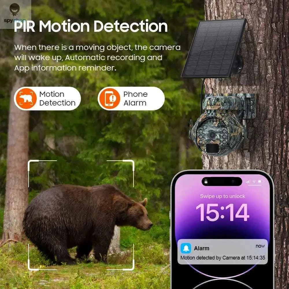 4G Solar Security Camera with 4MP HD, Night Vision and Pan-Tilt