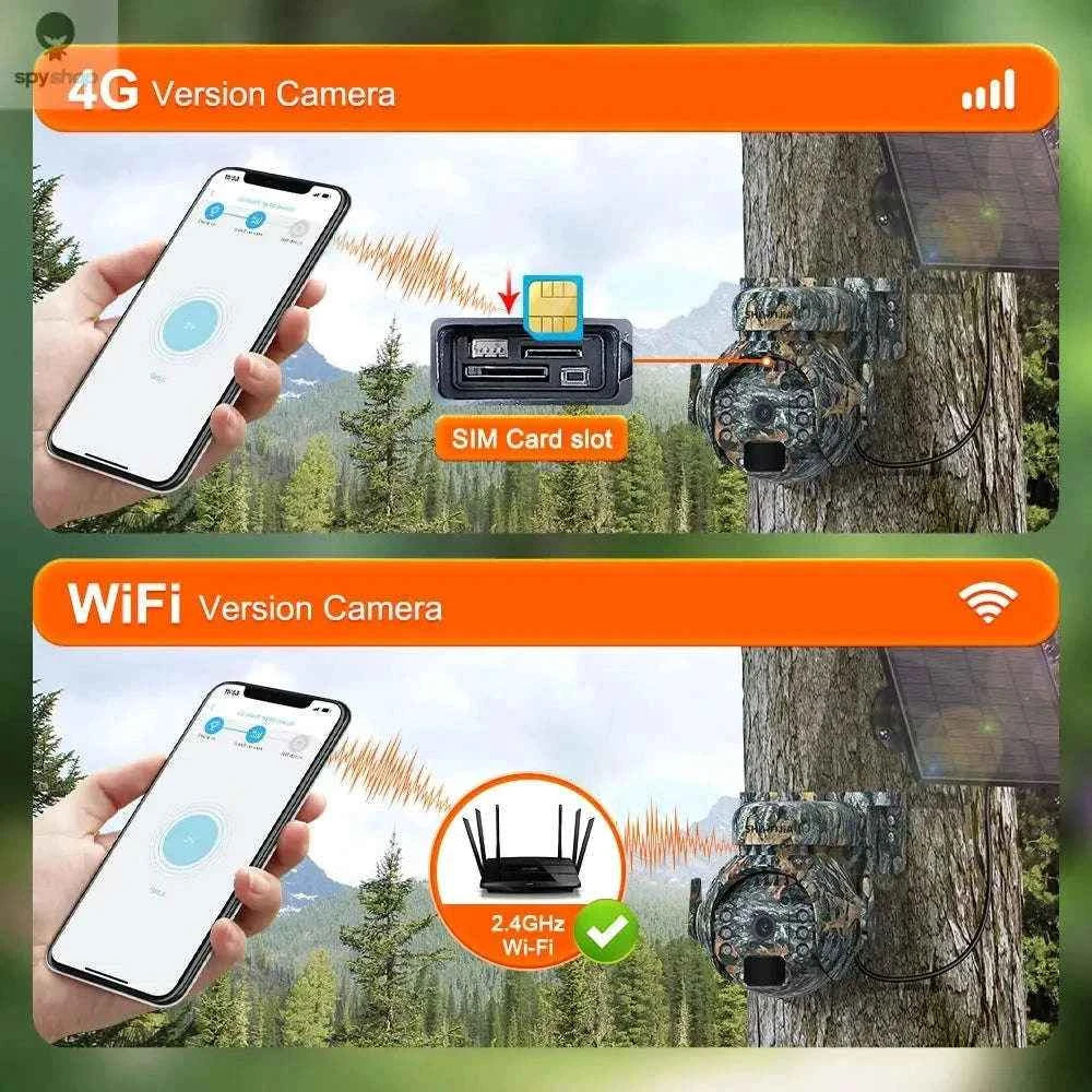 4G Solar Security Camera with 4MP HD, Night Vision and Pan-Tilt