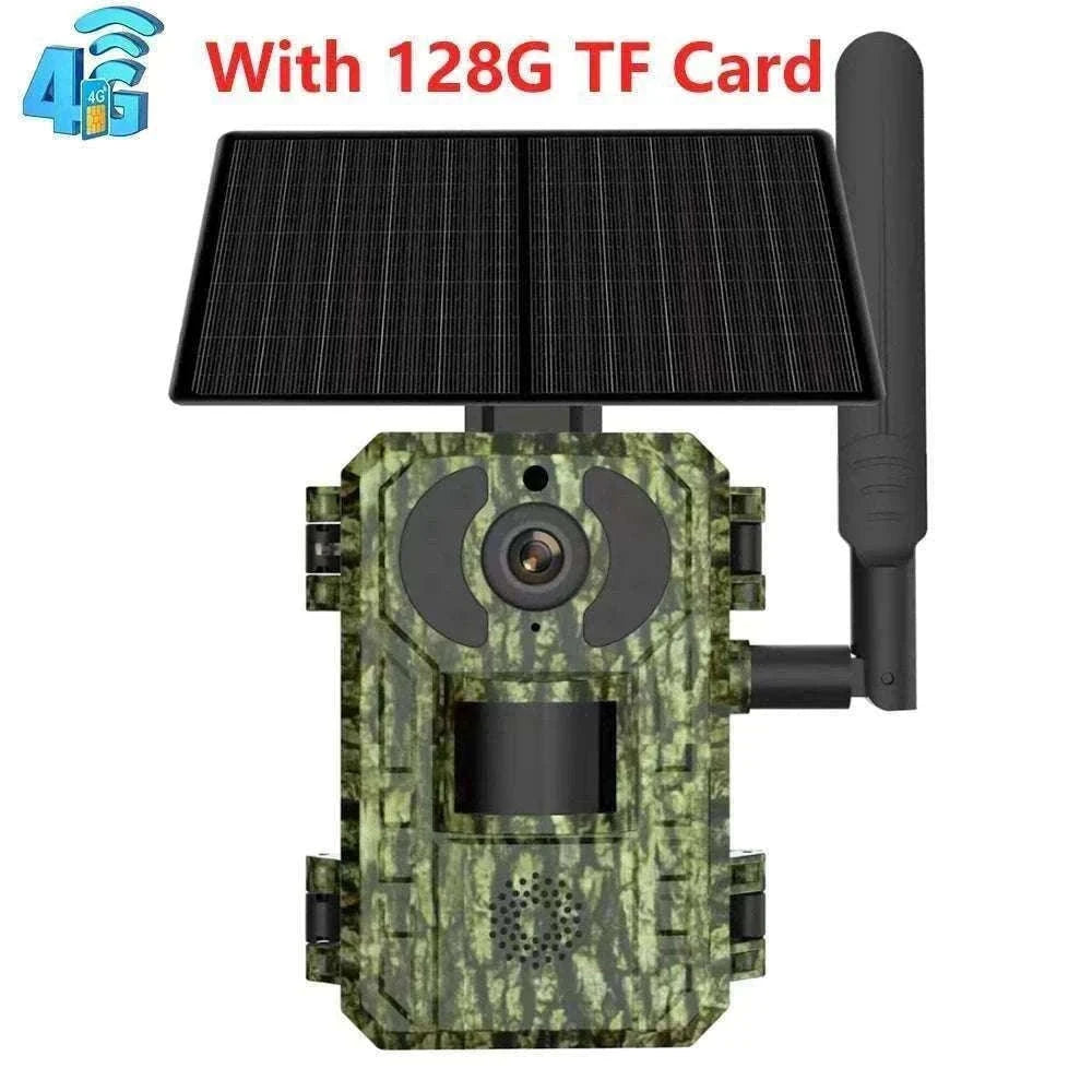 4G Solar Trail Camera 4MP 2K Night Vision PIR Motion EU-EU 4G Trail Cam