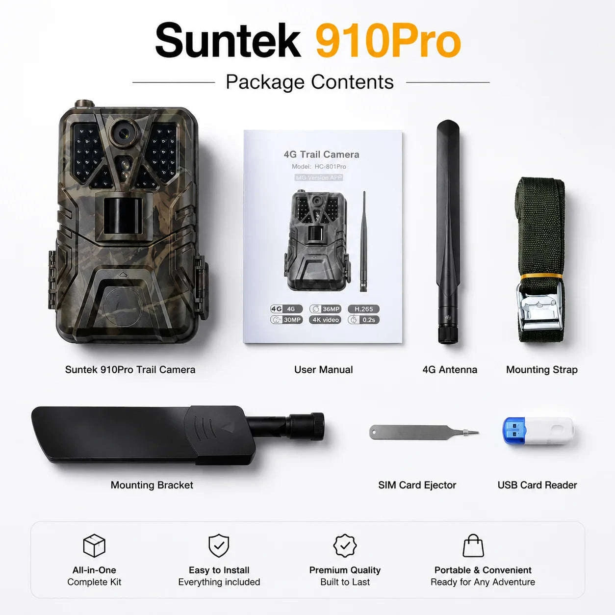 4G Trail Camera with APP Live Video, 4K Recording, 30MP Photos-EU Version