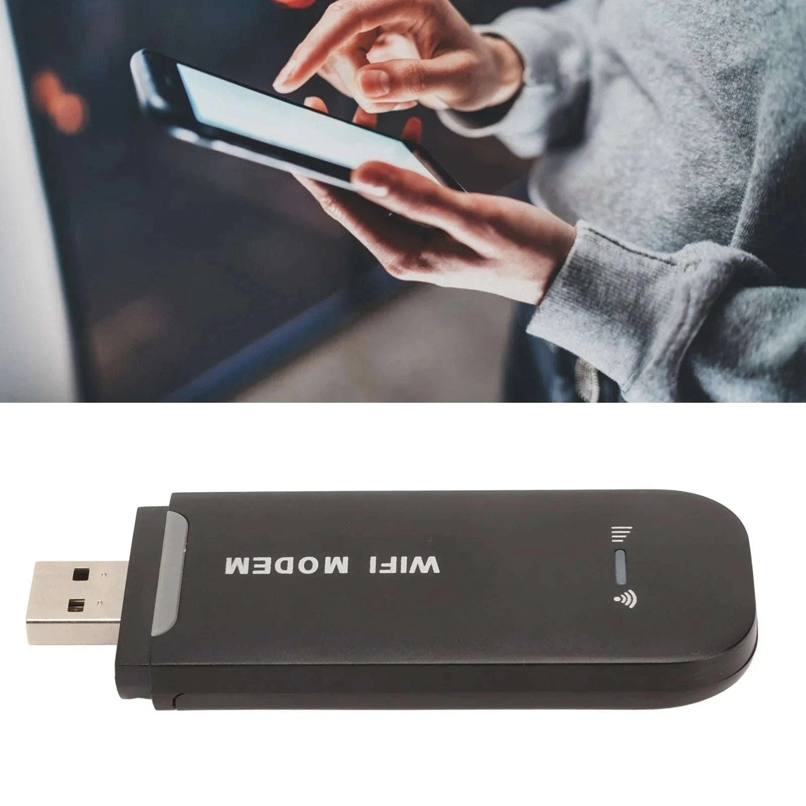 4G WiFi Router Black Up to 10 Users USB Plug and Play Micro SIM Card-black