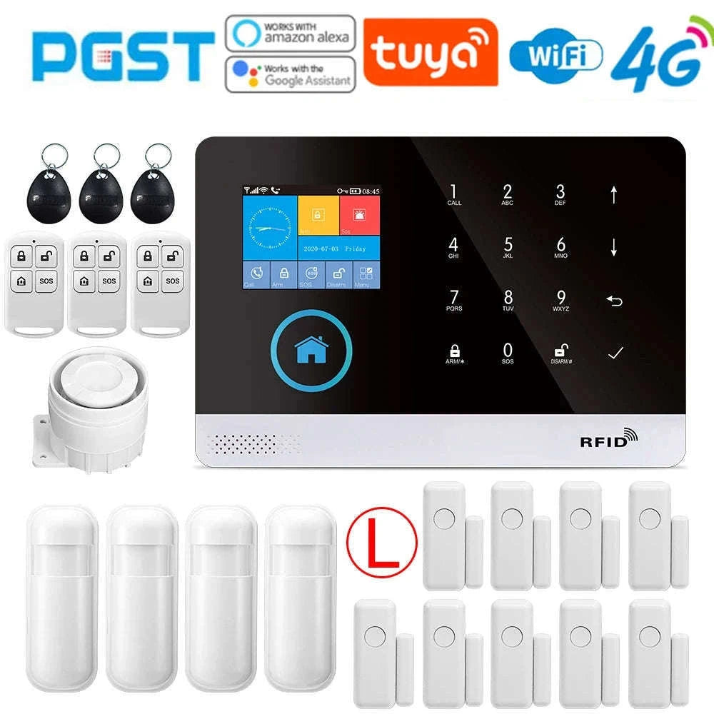 4G WiFi Smart Home Alarm System with App Control-PG103-4G-E / US Plug / CHINA