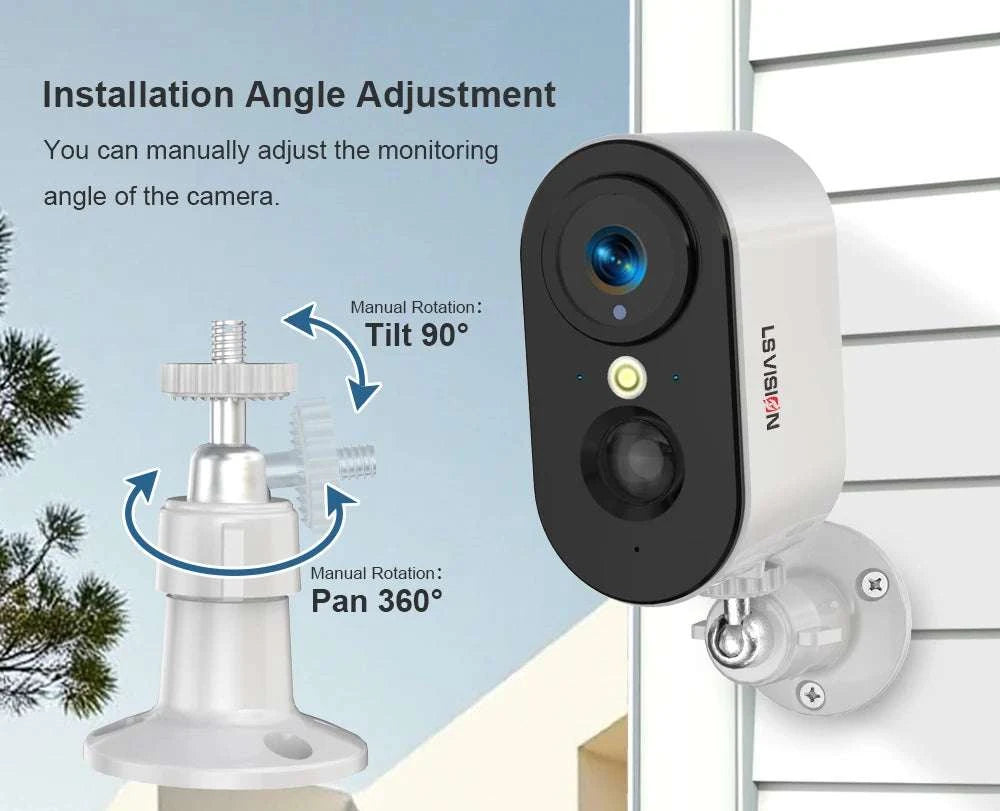 4G Wireless PTZ Security Camera 4MP Outdoor Battery CCTV-4G Cam Add 64G / China Mainland
