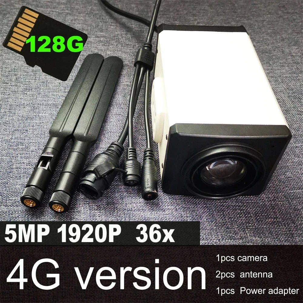 4K 8MP 36X Zoom Security Camera with 4G Connectivity-8MP EU 4G 36X 128g