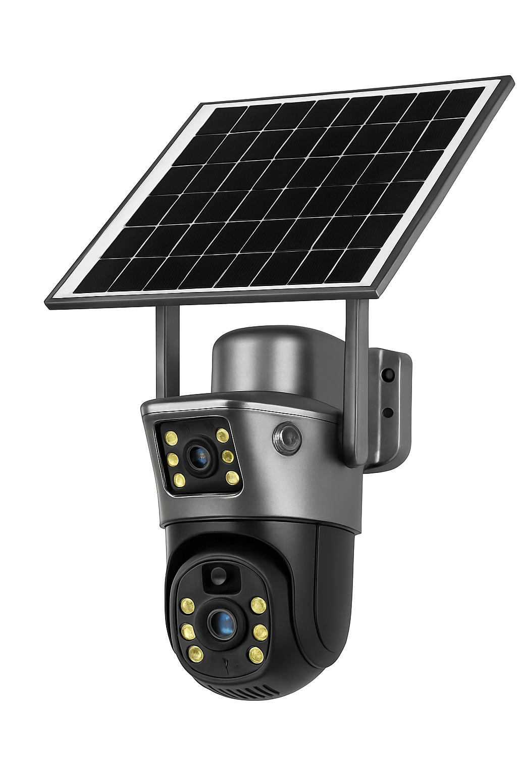 4K 8MP Dual Lens Solar Security Camera Outdoor WiFi 4G Waterproof Night Vision