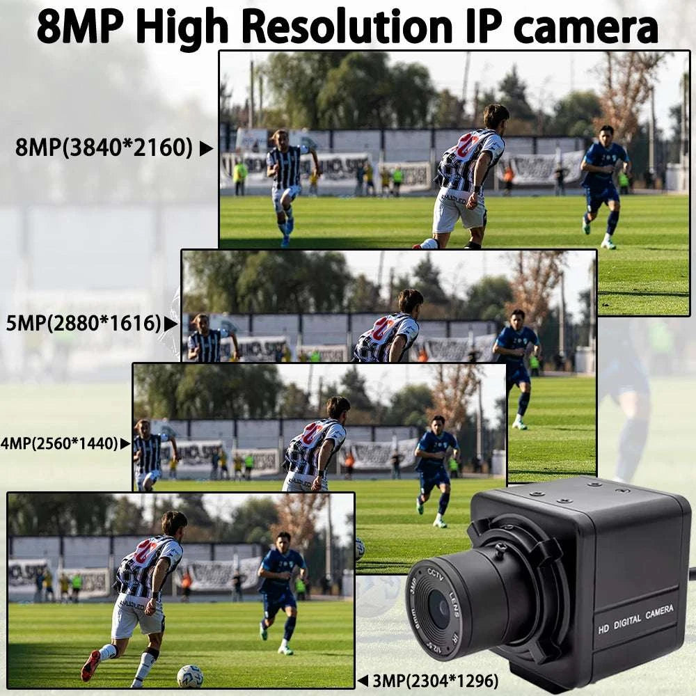 4K 8MP POE IP Camera with Zoom Lens Mini Metal CCTV-BLACK POE / 4MP / POE48V|2.8-12mm(manual)
