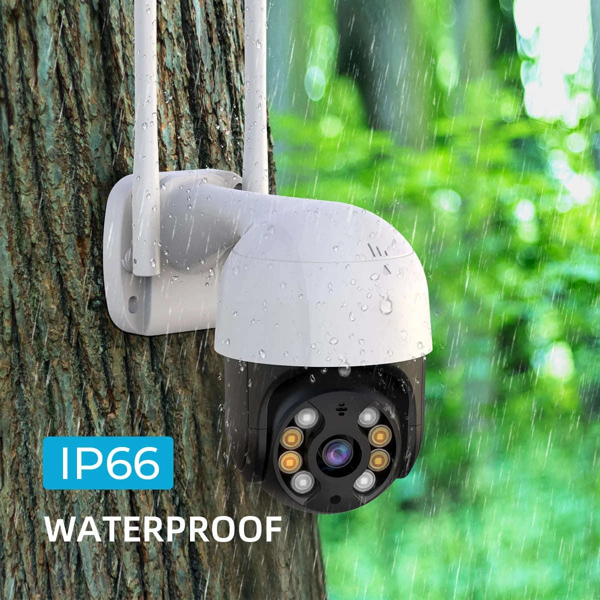4K 8MP PTZ WiFi IP Camera Outdoor 4X Digital Zoom AI Human Detection-8mp EU Plug with 64g / 4mm
