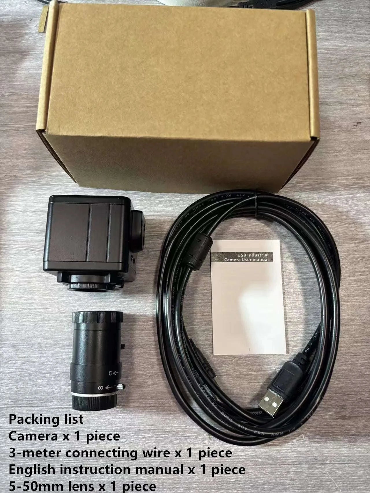 4K 8MP USB Camera with 5-50mm Zoom Lens for Motion Capture-8mm lens
