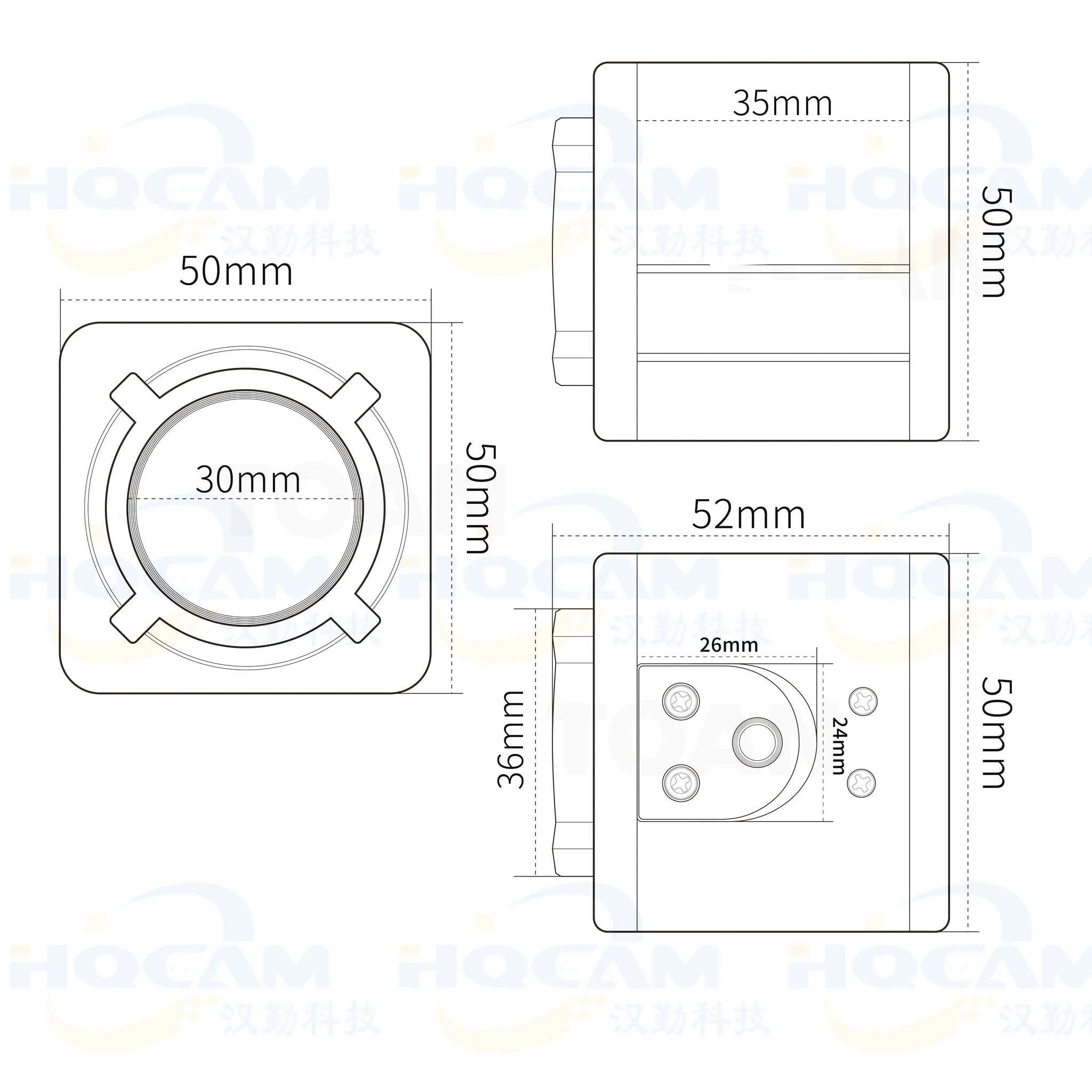 4K 8MP USB Camera with 5-50mm Zoom Lens for Motion Capture-8mm lens