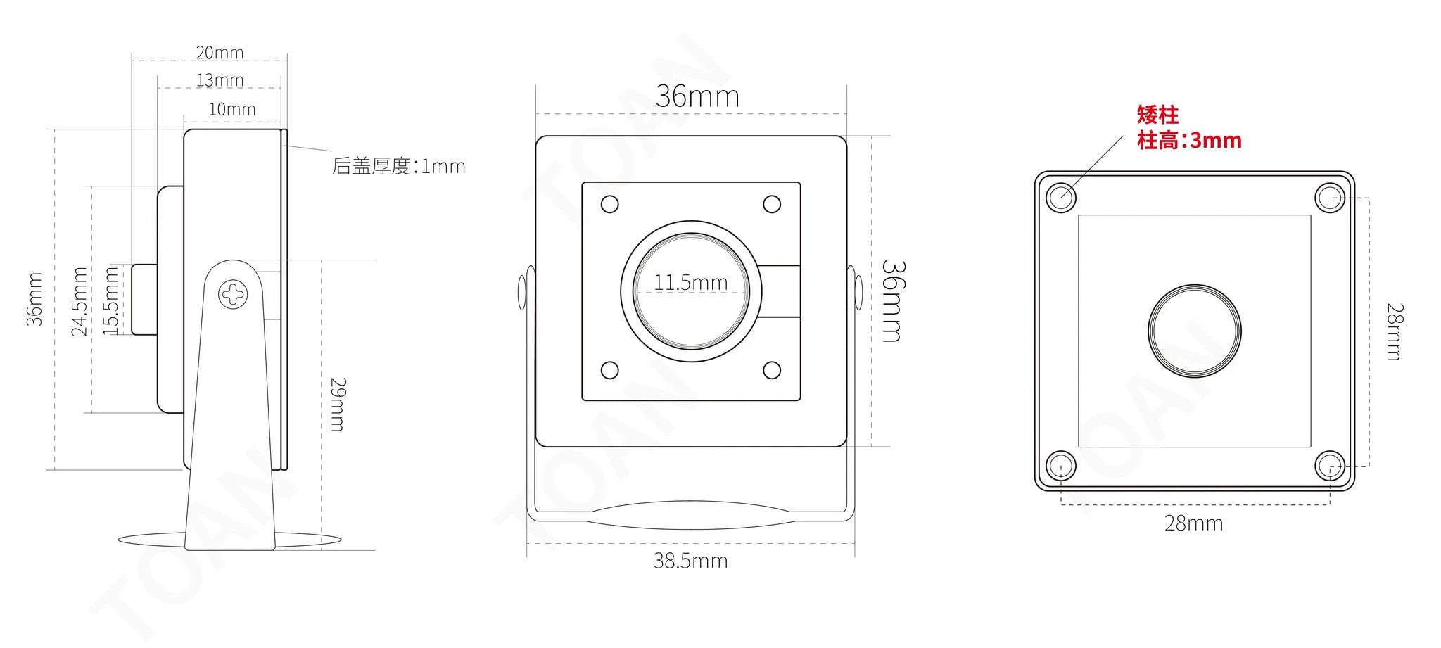 4K 8MP USB Webcam with Wide Angle No Distortion Lens-5MP IMX335